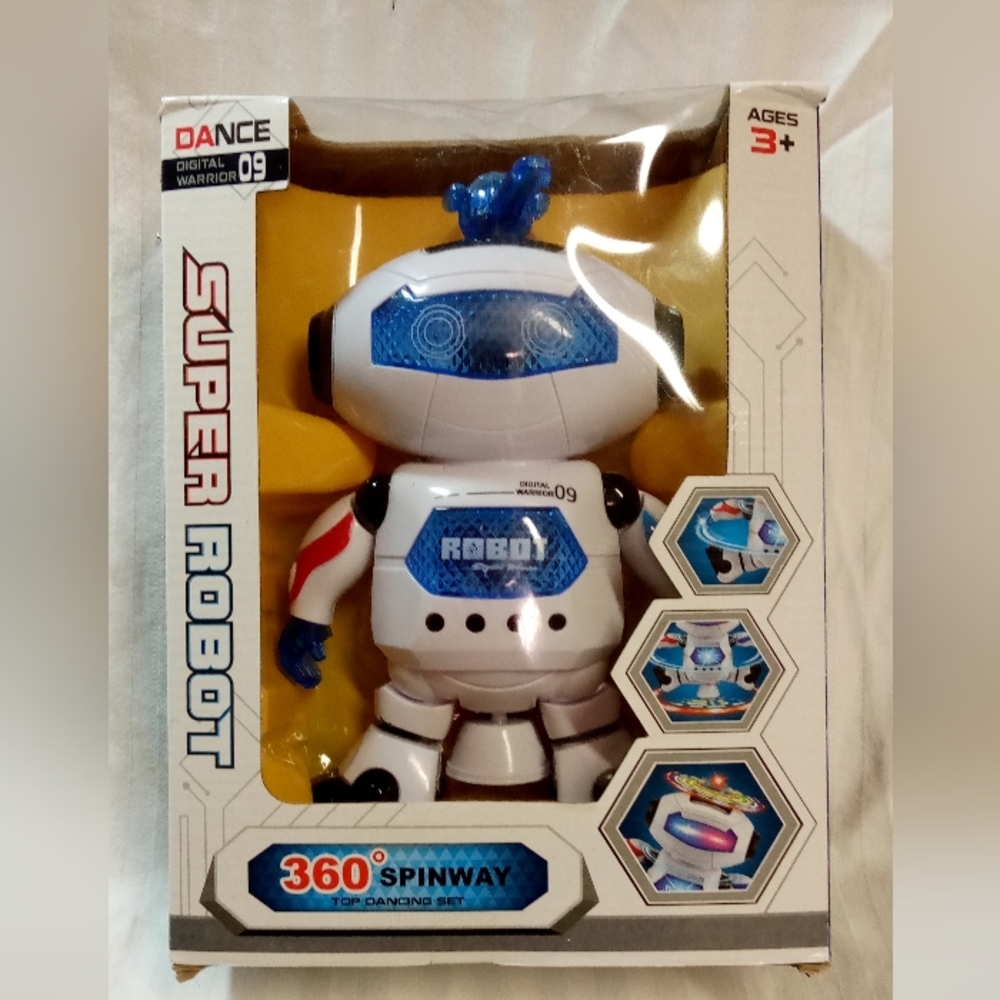 Super Robot Dancing 360 Spinway Digital Warrior 09, Top Dancing Set New Open Box